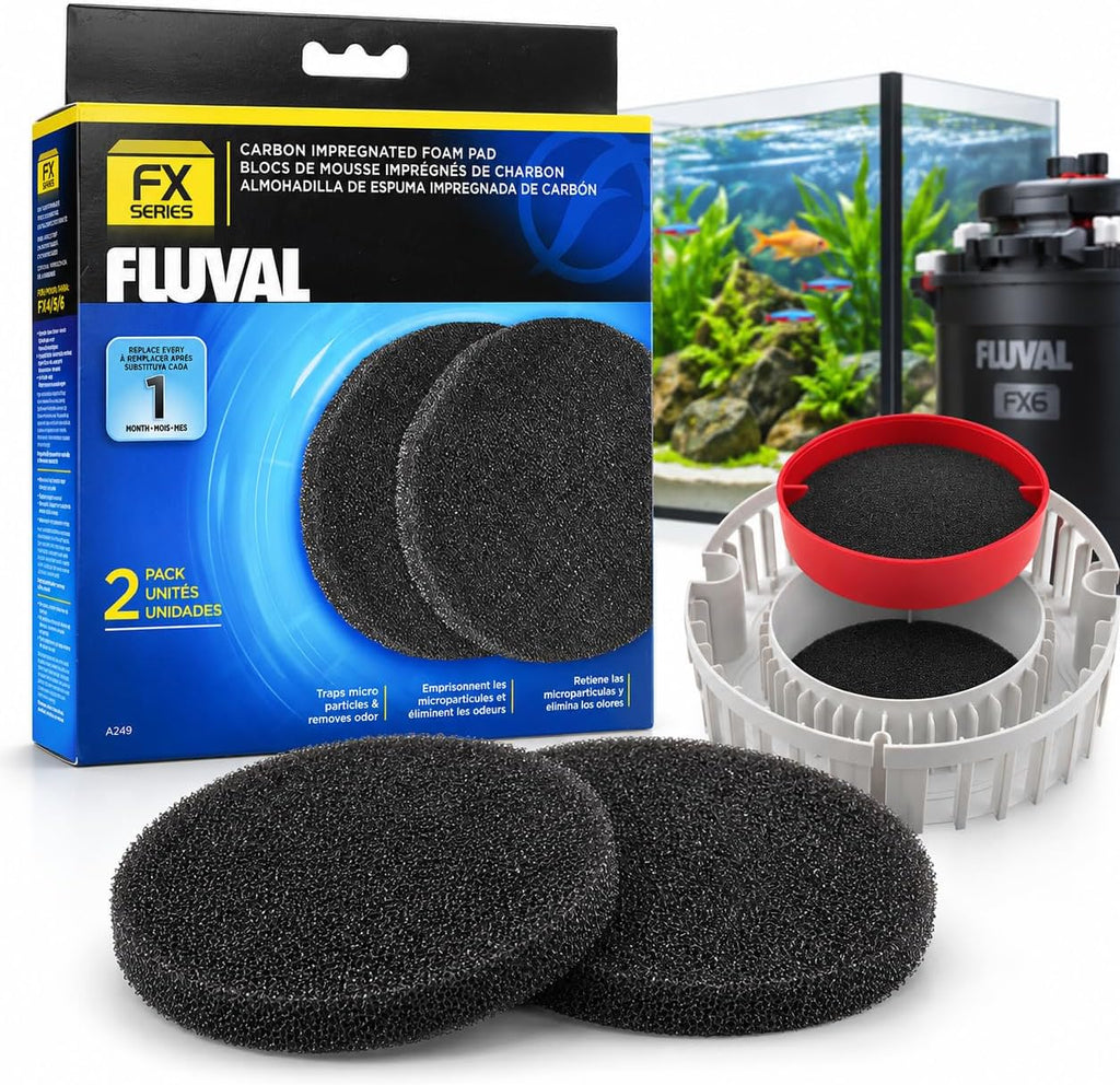 Fluval FX4/FX5/FX6 Bio-Foam, Replacement Aquarium Filter Media, 2-Pack, A239