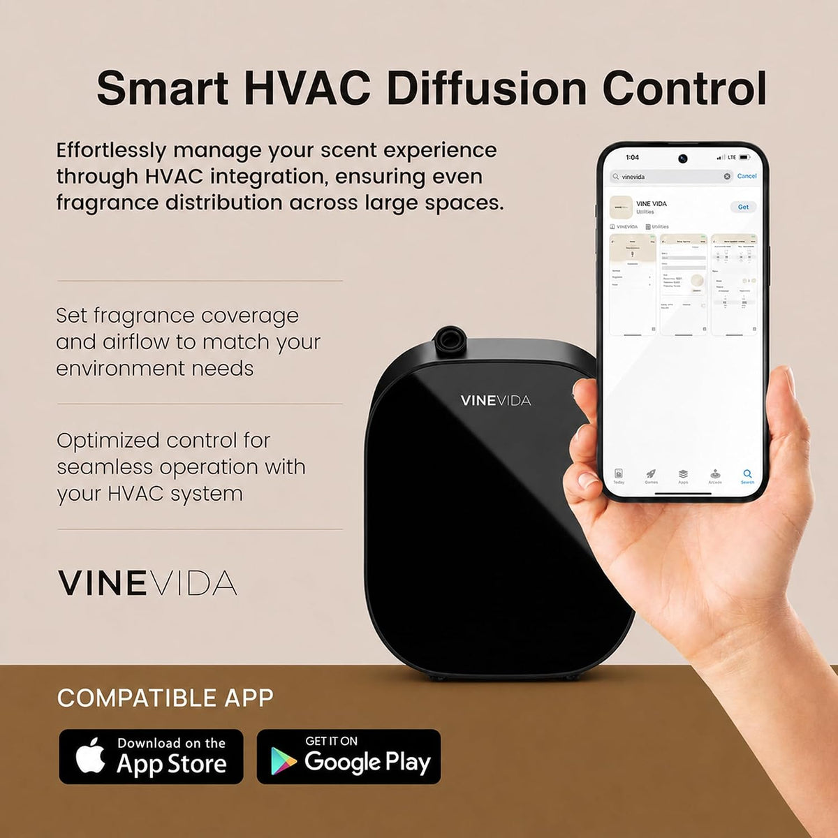 VINEVIDA Waterless Aroma Diffuser for Home | Hotel Scent Included