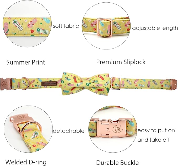 Elegant Little Tail Bowtie Dog Collar - Image 2