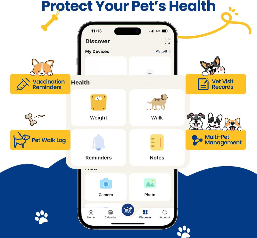 QR Code Pet ID Tag, Updatable Profile Dog Tag for Dogs & Cats