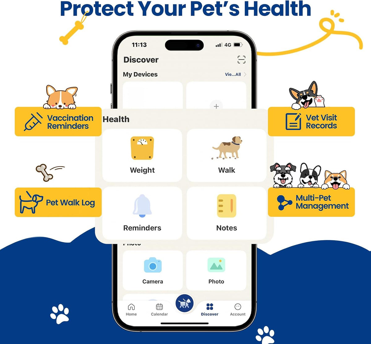QR Code Pet ID Tag, Updatable Profile Dog Tag for Dogs & Cats