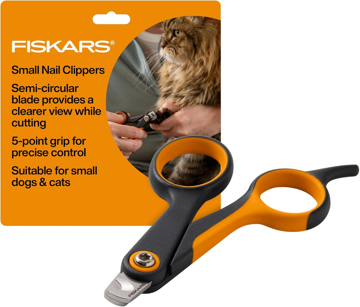 Fiskars Pet Small Nail Clippers, Cat and Dog Trimmers for Grooming, 4.25"