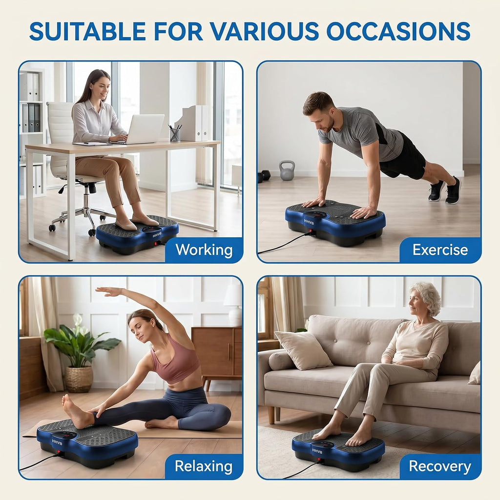Vibration Plate Machine for Lymphatic Drainage,Loss Weight,Circulation,180W Tested Power Motor,Full-Body Workout Excercise Platform with Resistance Bands,Fitness Equipment