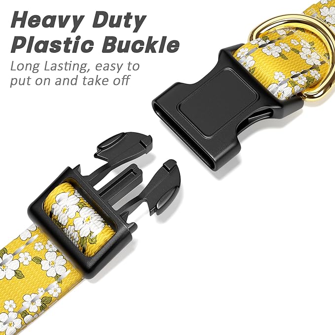Reflective Dog Collar for Extra Small Dogs, Cute Flower Theme Adjustable - Image 4