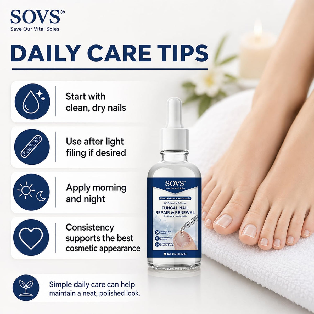Toenail Treatment,Gentle Formula, Effectively Improves Nails for a More Beautiful Appearance,blue