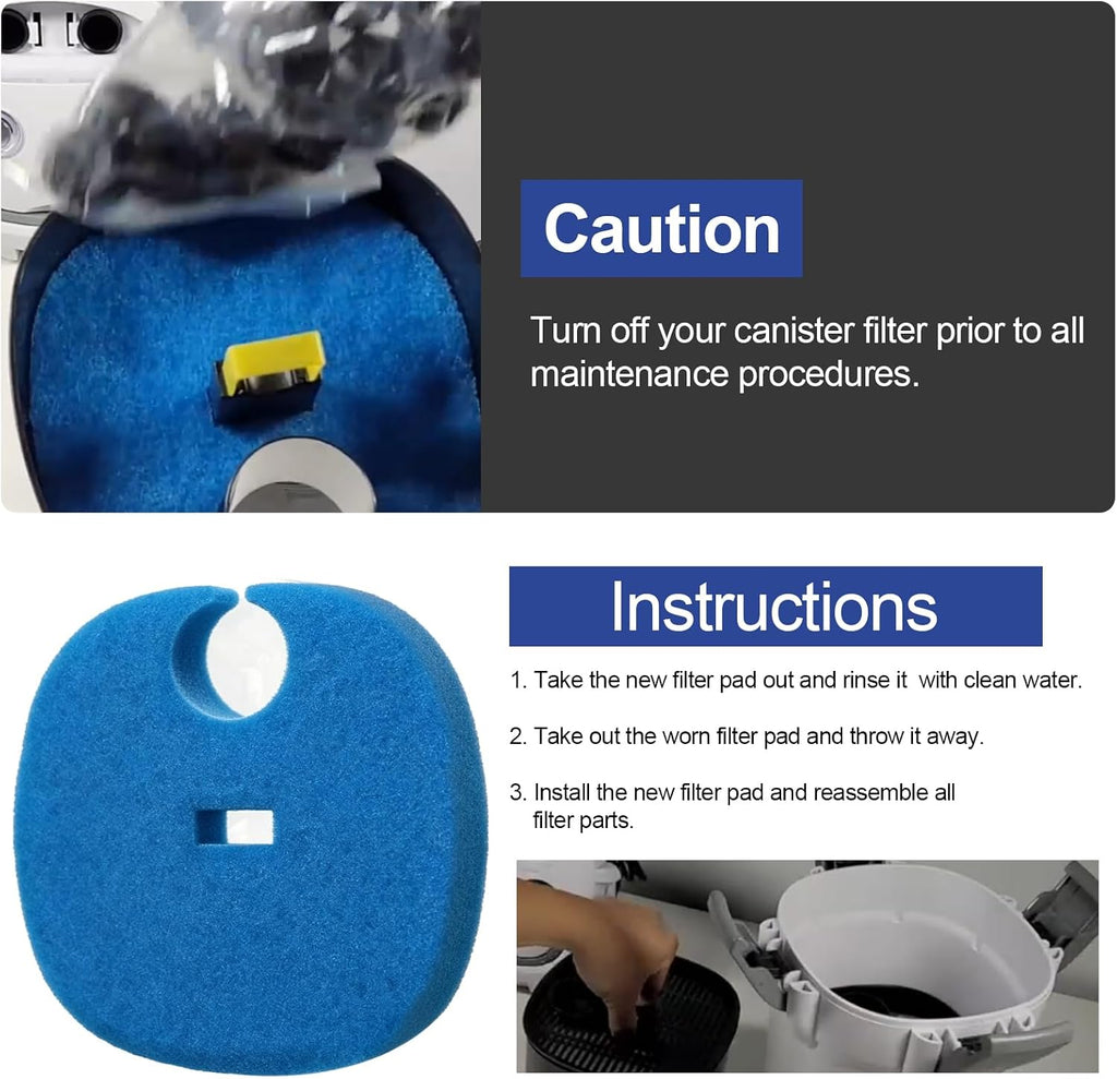 Blue Coarse Filter Sponge Compatible with AquaTop Forza FZ9