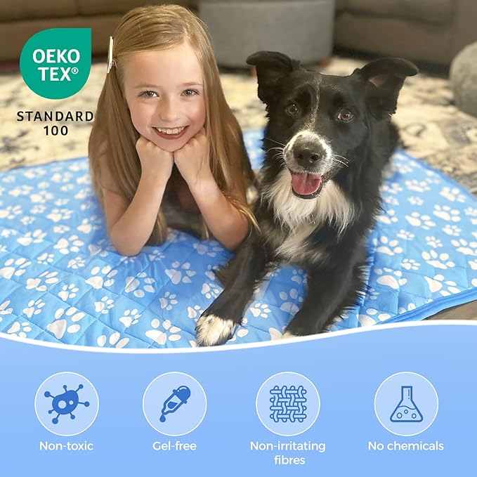 Rywell Cooling Mat for Dogs Extra Large, Washable Non-Toxic Portable Kennel Dog - Image 7