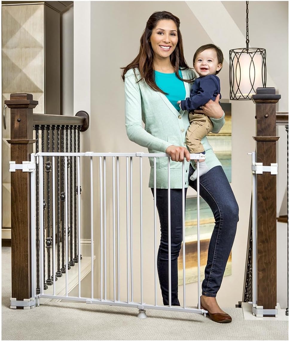 Regalo Safety 24"-40.5" Extra Wide Baby Gate for Top of Stairs & Doorways