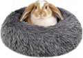 Bunny Rabbit Hideout Bed Small Animal Bedding Donut-Shaped Burrowing Pet Bed Soft and Warm Hideaway with Spandex and Fleece Bottoms Cozy Carrier, Cage Accessories