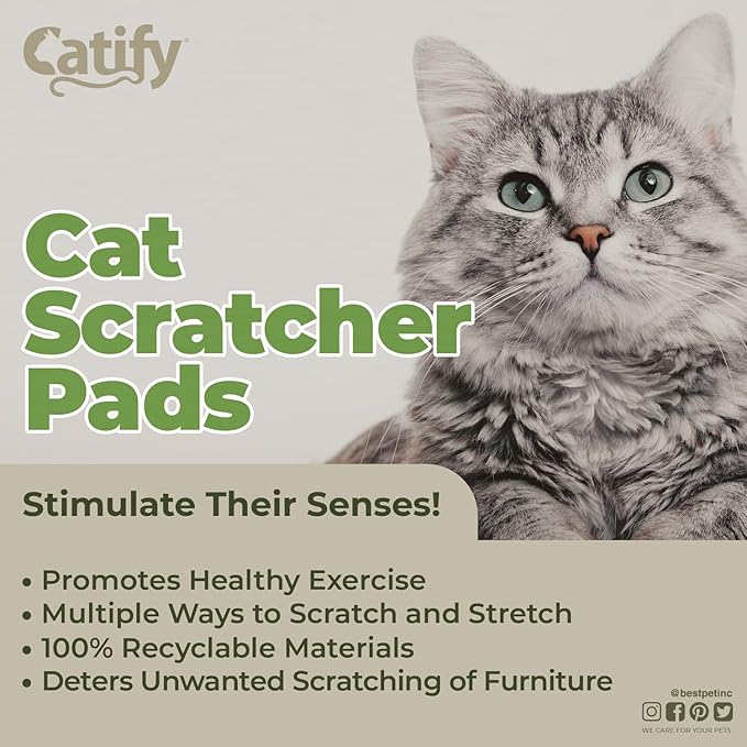 Best Pet Supplies Corrugated Cardboard Cat Scratcher Pads, and Fun Interactive - Image 4