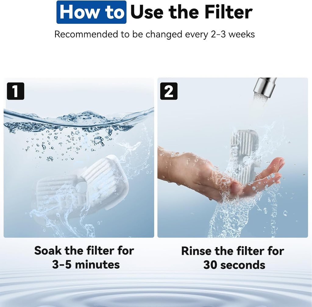 40 Packs for Petlibro Cat Water Fountain Filters Replacement Dockstream,Compatible with PETLIBRO® Water Fountain PLWF106 PLWF116 PLWF005/115/105/305 (20 Replacement Filters + 20 Pre-Filter Sponges)