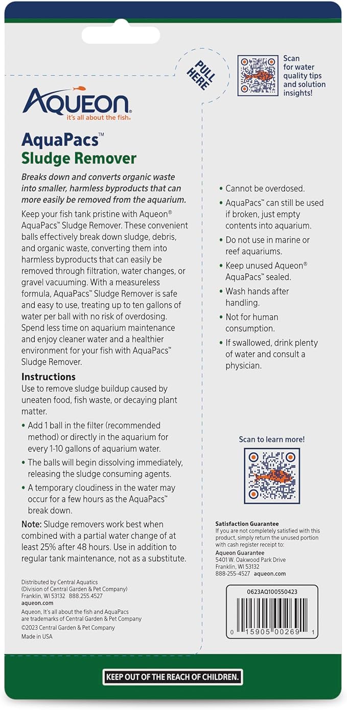 Aqueon AquaPacs Sludge Remover 12 Pack, 10 Gallon - Image 9
