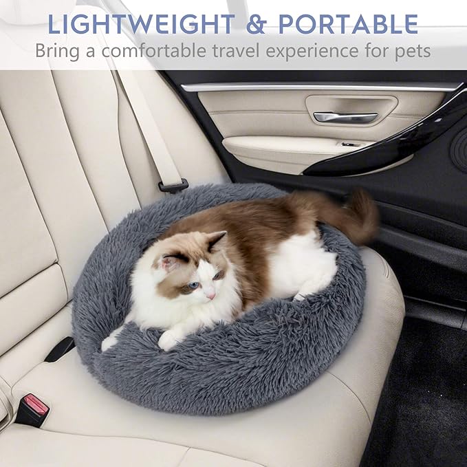 rabbitgoo Dog Bed for Small, 24 inches Machine Washable, Fluffy Donut Pet Bed - Image 10
