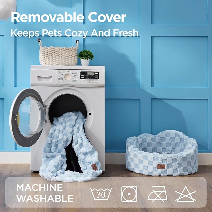 Joydeco Cloud Dog Bed for Small Dogs & Cats, Washable Pet Bed - Image 5