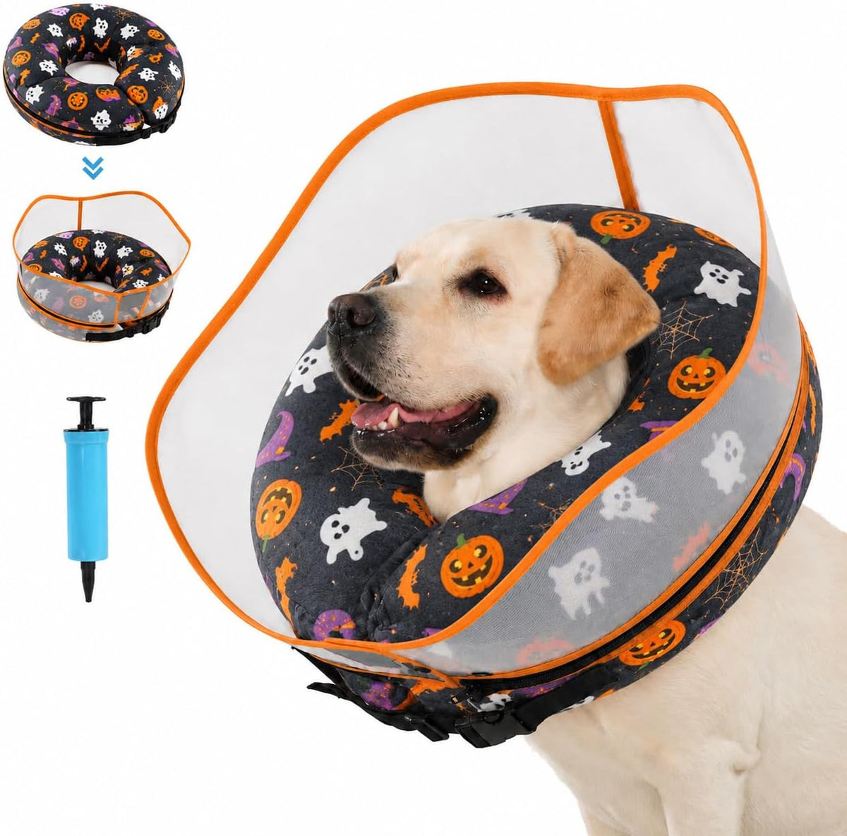 Avont 2-in-1 Dog Cone XL Halloween Shield, Halloween Dog Costume