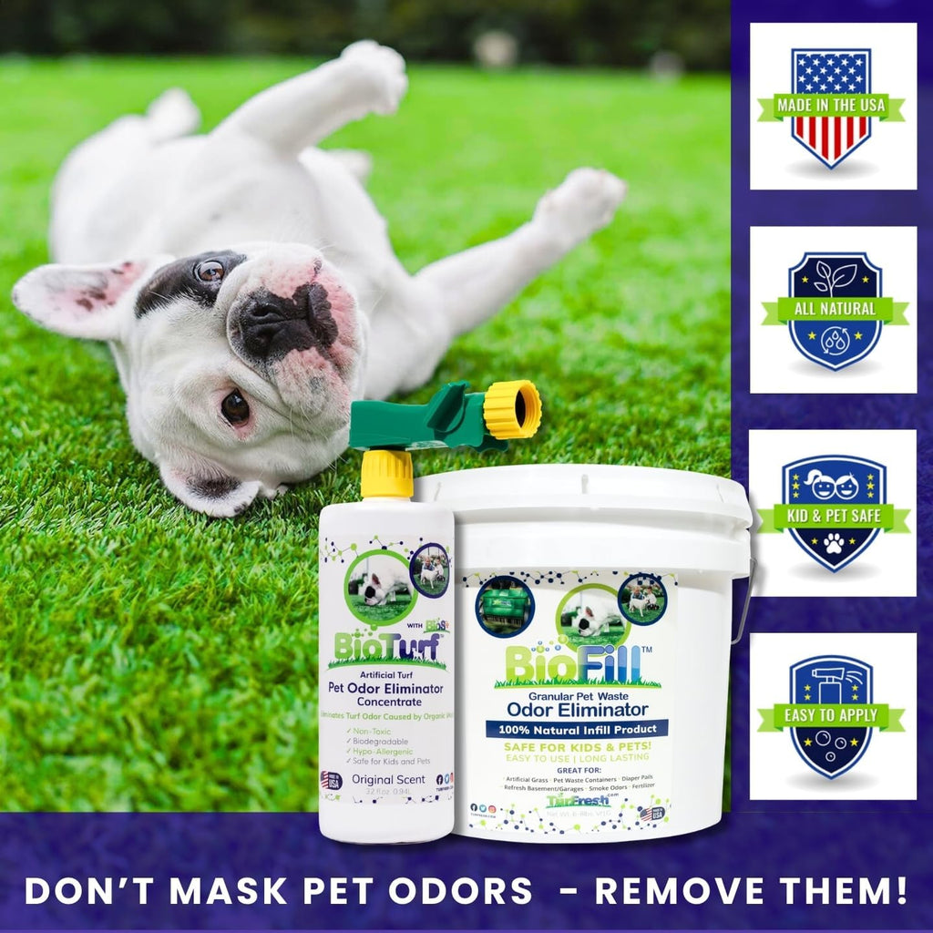 BioTurf Mini Power Pack Artificial Turf Cleaner 32oz Spray & 8lb Infill