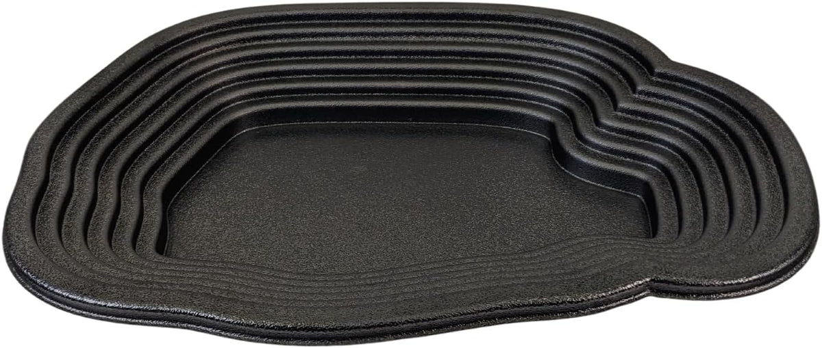 XLarge Reptile Bathing Pool Reptile Feeding Dish Water Bowl with Steps Aquarium Ornament for Gecko, Snake, Turtle, Bearded Dragon, Lizard Bath