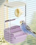BNOSDM No Mess Bird Cage Feeders Automatic Bird Feeder Parrot Cage Accessories by BNOSDM
