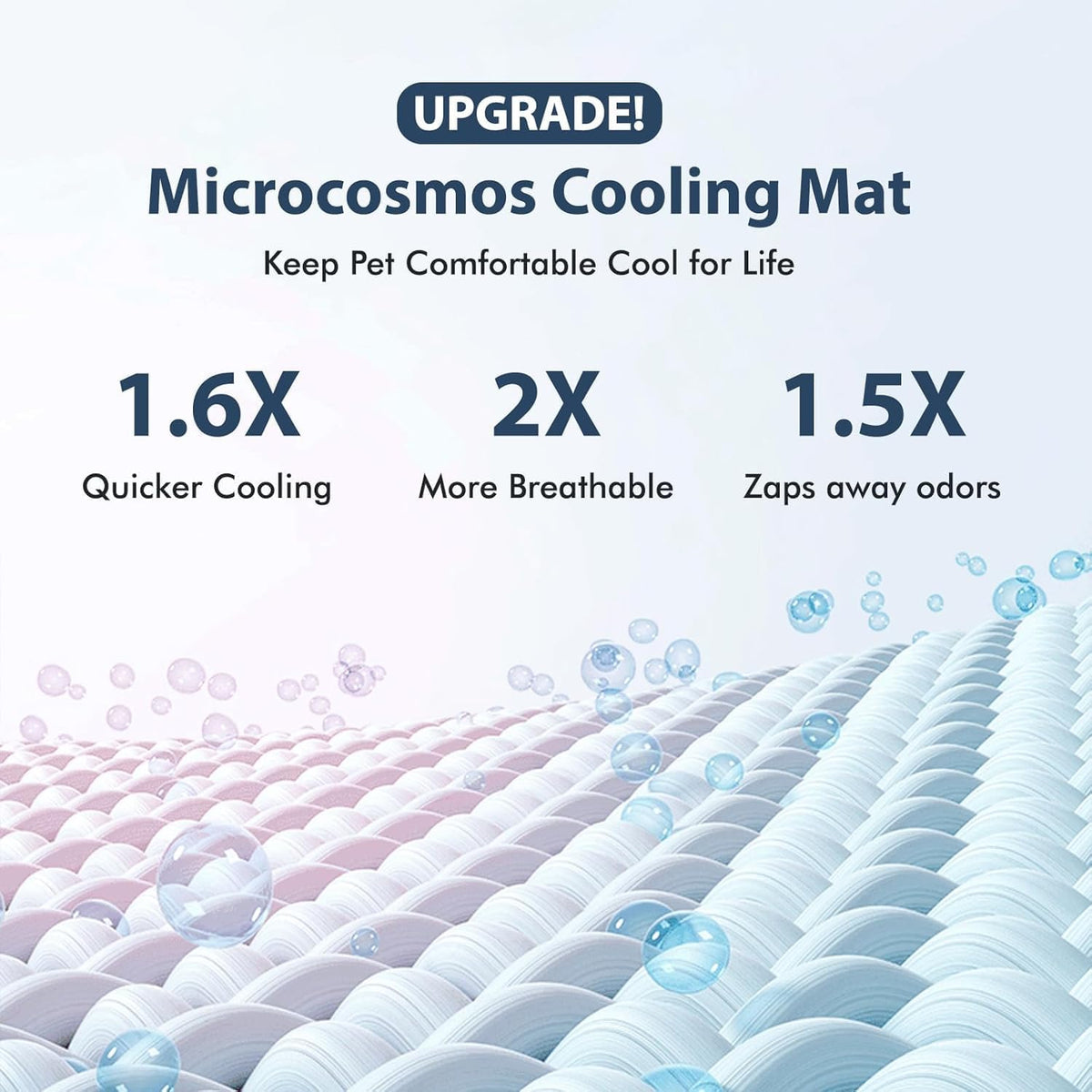 MICROCOSMOS Summer Cooling Mat & Sleeping Pad- Water Absorption Top, Materials Safe, Easy Carry, EZ Clean. Keep Cooling for Pets, Kids and Adults.(Brown, 19" x 15")