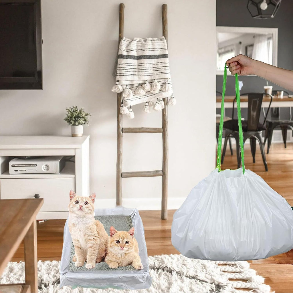 Sifting Cat Litter Liners with Holes 21 Count Large Drawstring
