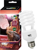 LUCKY HERP 26W UVB 15.0 Intense UVA UVB Compact Flouorescent Lamp Desert Terrarium Light Bulb for Reptile and Amphibian