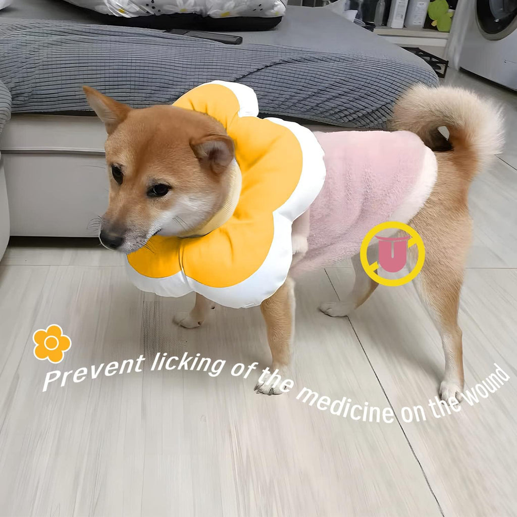 Cat Cone Collar,Cute Flower Waterproof Elizabethan e Collar for Cat and Small Dog Anti-Bite Lick Wound Healing Protective Neck Cone After Surgery Recovery Collar for Small Pet,All-Season Style