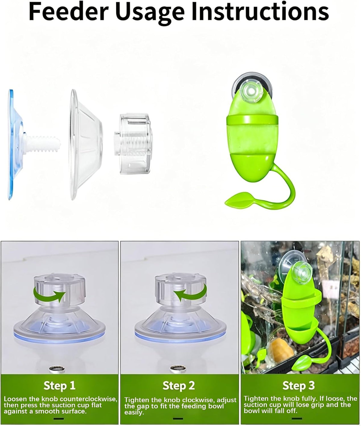 4 Pack Reptile Leaf Perch & Suction Water Dish for Crested Gecko Tree Frog