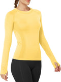 MathCat Seamless Long Sleeve Workout Tops with Thumb Holes