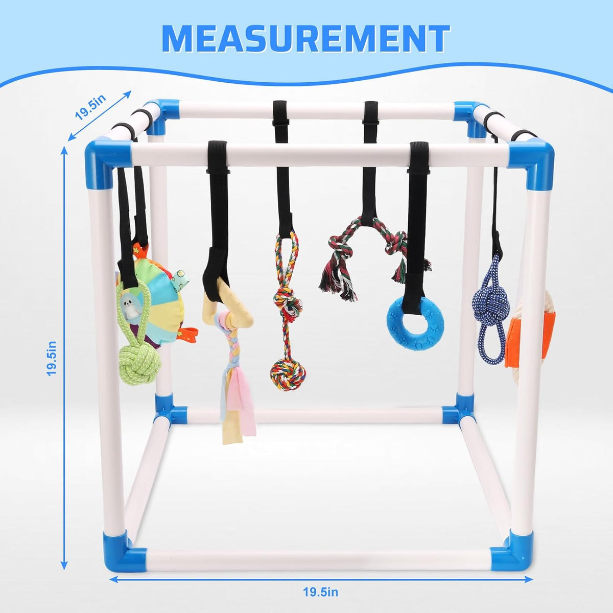 Indoor Puppy Play Gym for Small Dogs, 8 Toys Activity Center