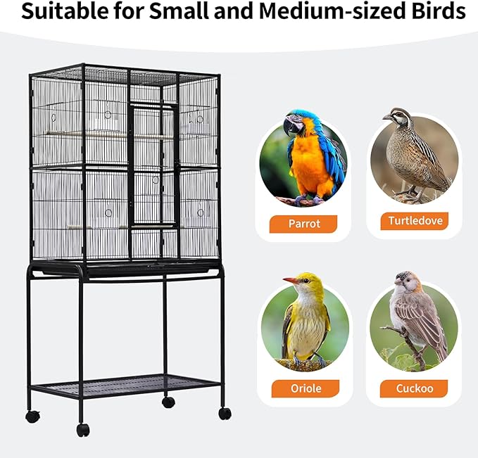Large Bird Cage, 62.6" H Big Bird Cage - Image 7