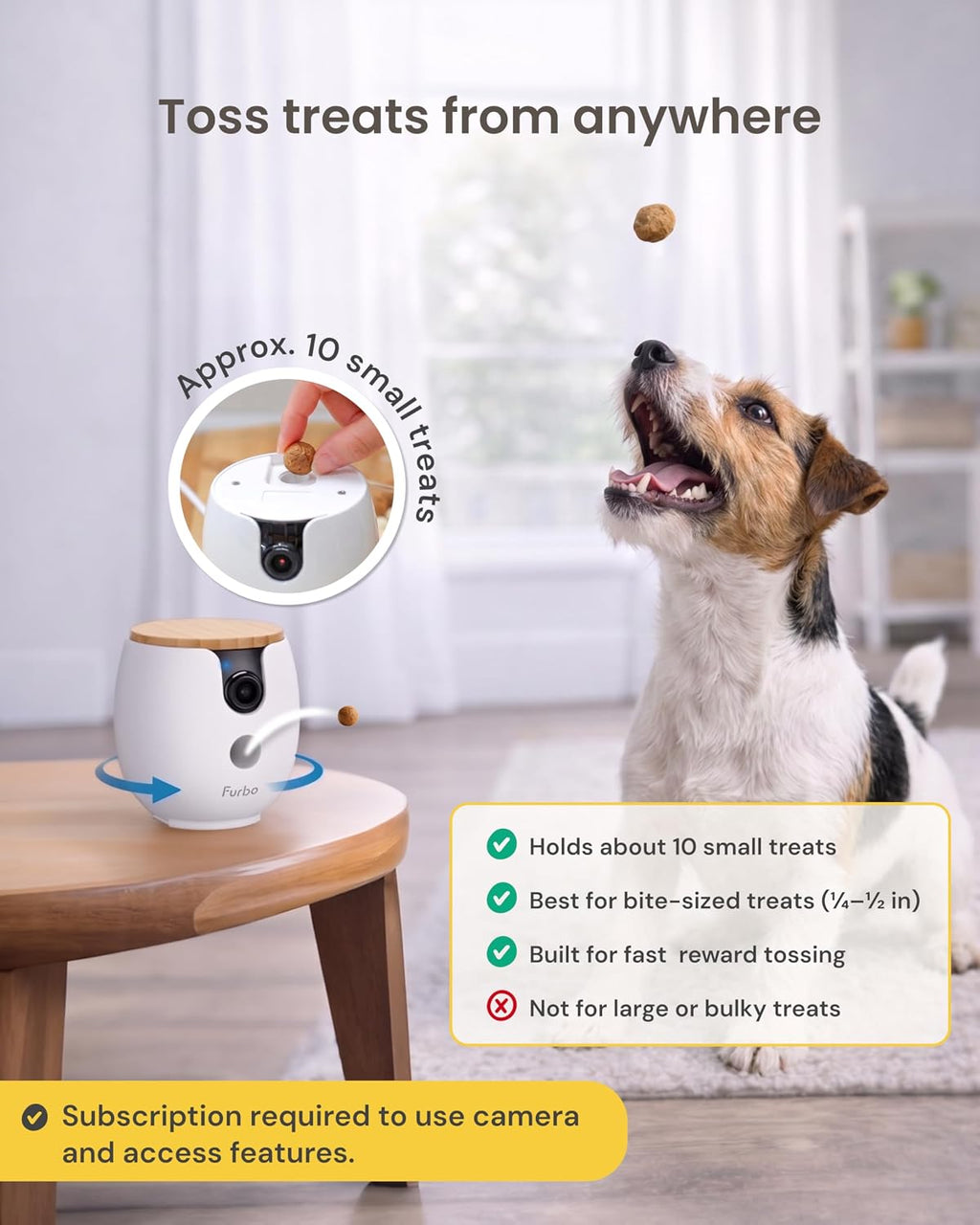 Furbo Mini 360° Pet Camera [Paid Plan Required to Activate]