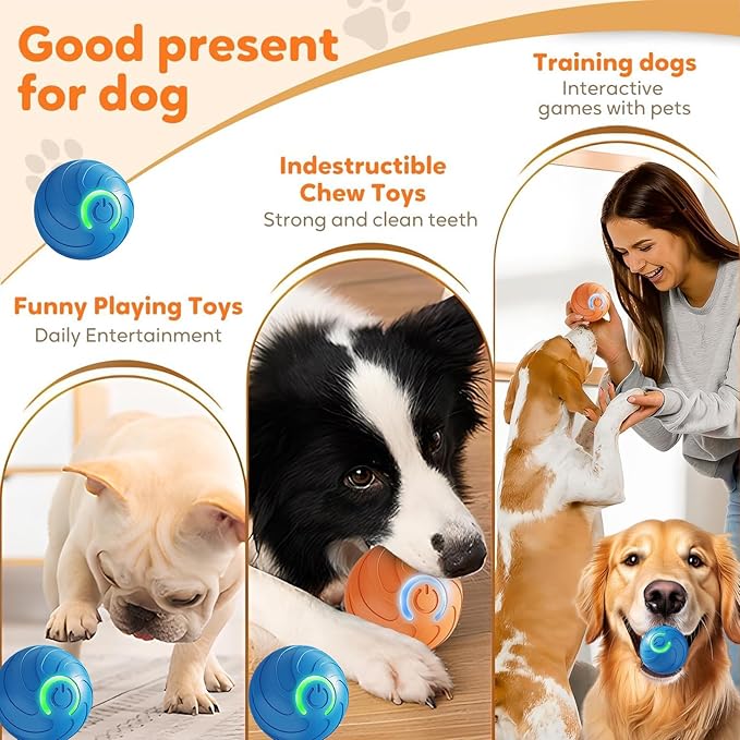 Smart Jumping Ball for Dogs & Cats Duraspin Dog Bouncing Ball Random Path - Image 2