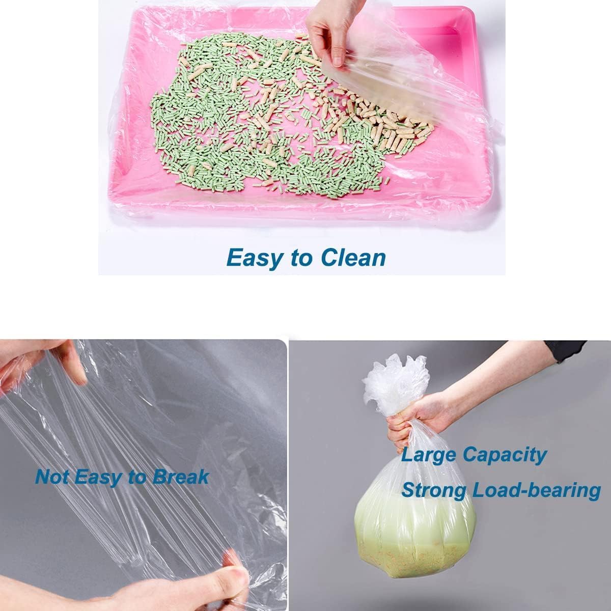 50 Pcs Disposable Rabbit Cage Liner Quick Cleanup Litter Box Liners Bags