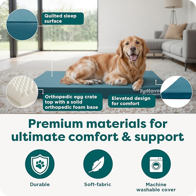 FurHaven Water-Resistant Orthopedic Dog Bed - Image 5