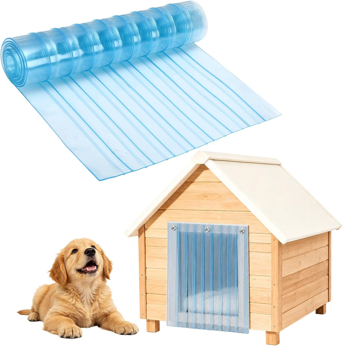 15.7in x 4.9ft Dog Door Replacement Flaps