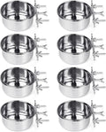 Tfwadmx 8 Pcs Bird Feeding Dish Cups, Parrot Food Bowl Clamp Holder Coop Cup by Tfwadmx
