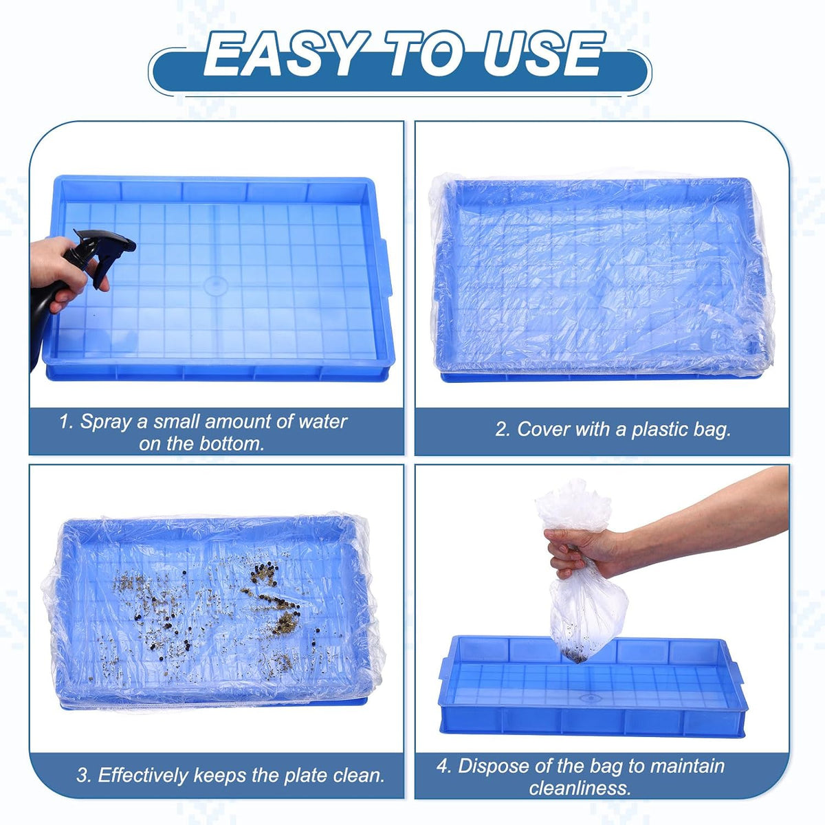 Disposable Bird Cage Liners Plastic Film for 35"x24" Pallet 30Pcs