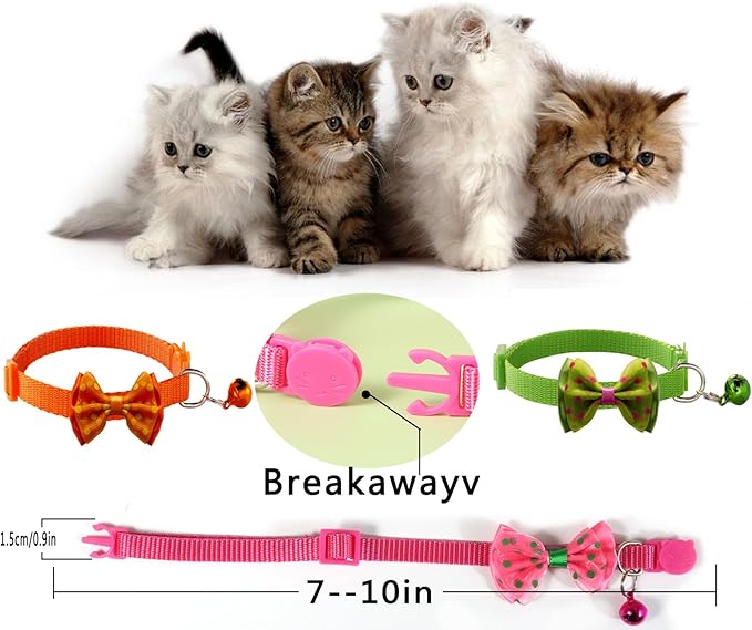 16 PCS Cute Cat Collars with Bells - Image 5