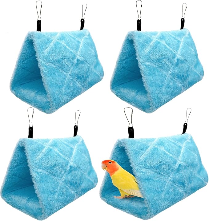 4Pcs Bird Tent Plush Hammock Warm Hut Hanging Parrot Nest by Tfwadmx