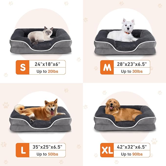 Sweetcrispy Orthopedic Dog Bed, Large Memory Foam Puppy Cat Bed - Image 6