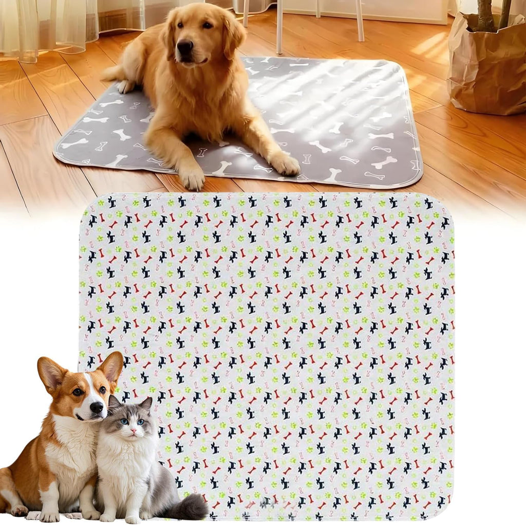 Puppy Pee Pads with Pheromones, Elite Pads for Cats, Washable Pee Pads for Dogs, Leak-Proof & Anti-Slip Pet Training Pad for Home & Travel(White, L: 31.5" × 27.6")
