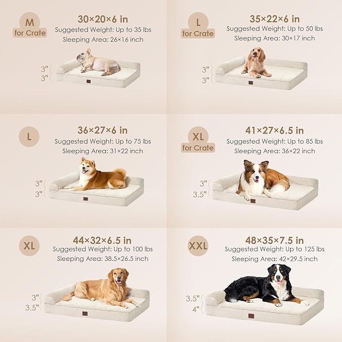 EHEYCIGA XL Dog Bed Memory Foam - Image 2