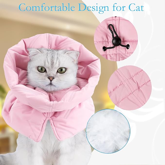 Cat Recovery Collar, Soft Adjustable Cat Cone Alternative, Lightweight - Image 2