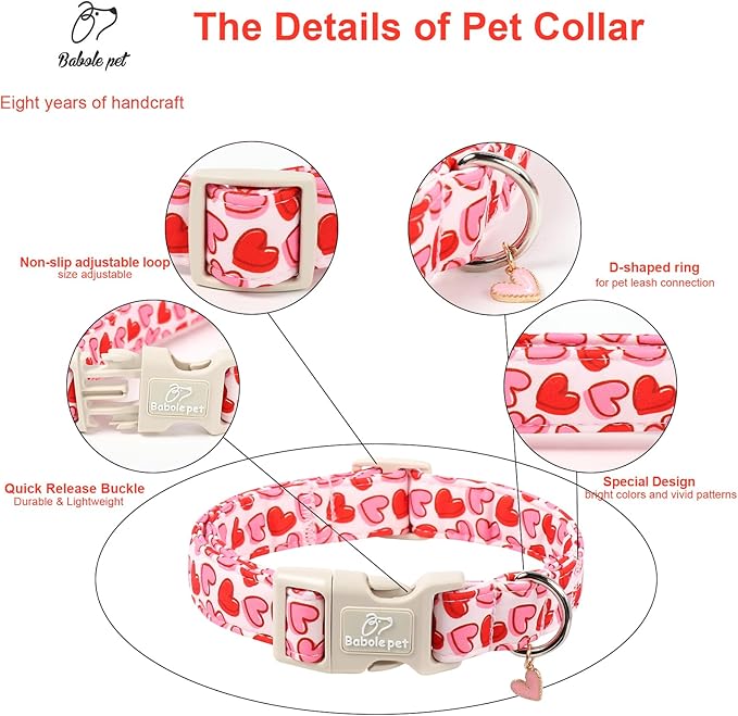 Valentines Dog Collar for Small Dogs - Image 3
