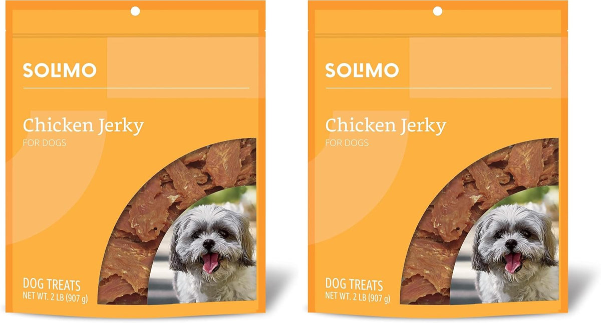 Amazon Brand - Solimo Duck Jerky Dog Treats,2 pounds