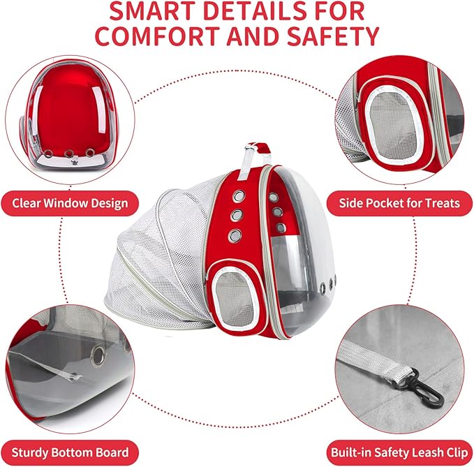 Cat Backpack Carrier, Back Expandable Pet Backpack - Image 5
