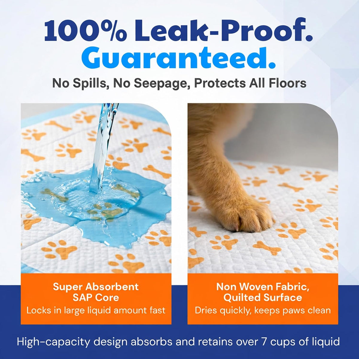AKC Health Monitoring Dog Training Pads, XL 28" x 30", Fresh Scent, 50 Ct