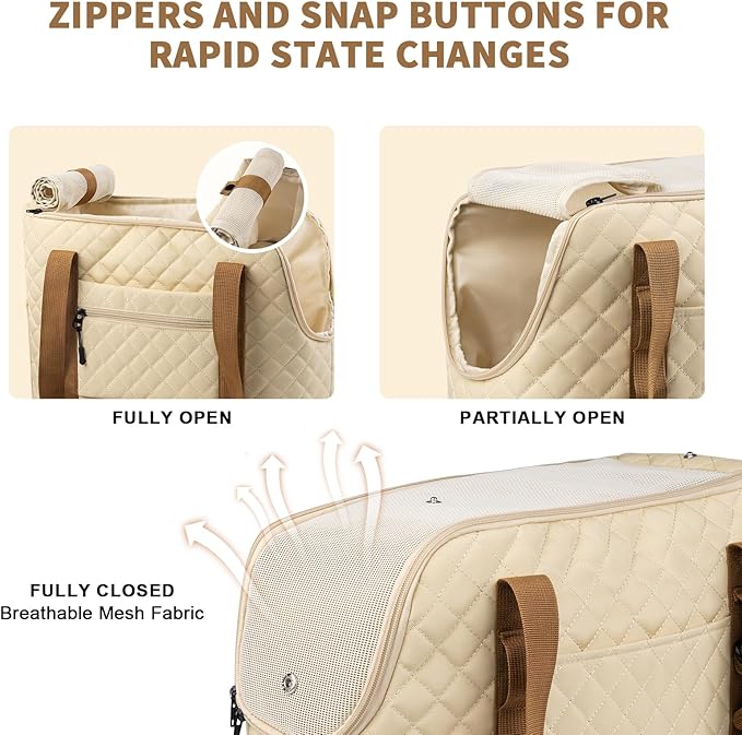 Dog Purse Carrier for Small Dogs, Soft Sided Pet Carrier - Image 3