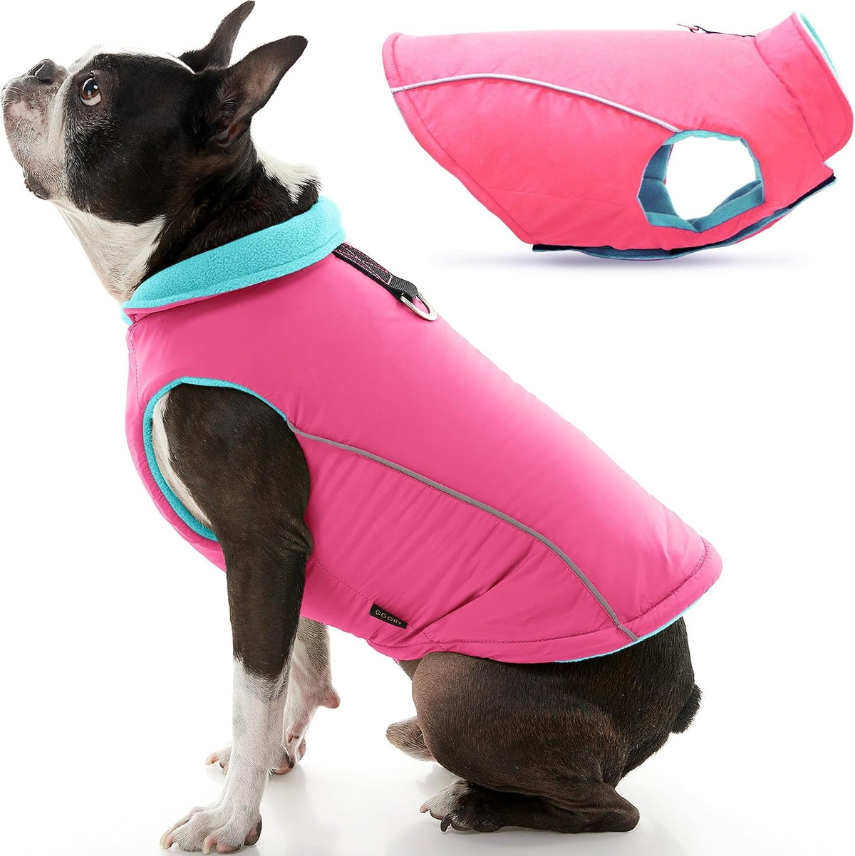 Gooby Sports Vest Dog Jacket, Red, Medium