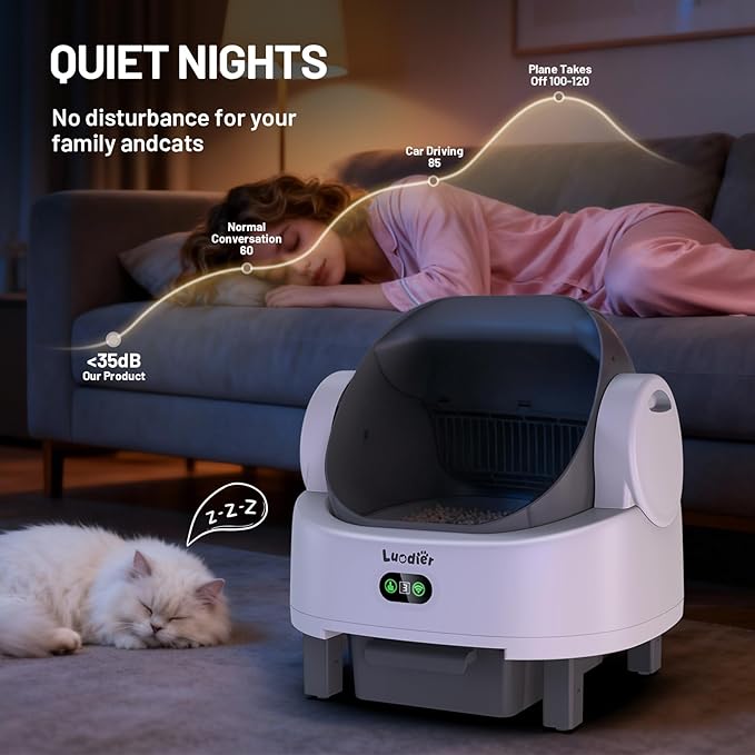 Automatic Cat Litter Box, Electric Large Open-Top Self Cleaning Litter Box - Image 4